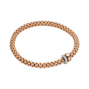 Solo Flex'it Armband mit zwei Rondellen und Pavé-Fassung