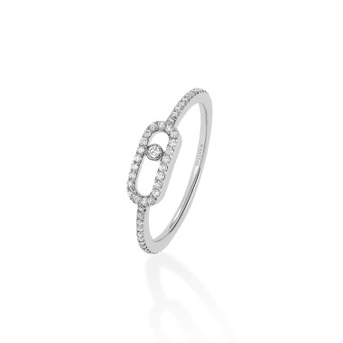 Ringe, Weißgold, Messika Move Uno Pavé Ring