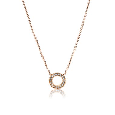 Halsschmuck, Rotgold, Schmuckwerk Halskette Saturn