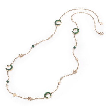 Halsschmuck, Roségold, Al Coro Mezzaluna Collier