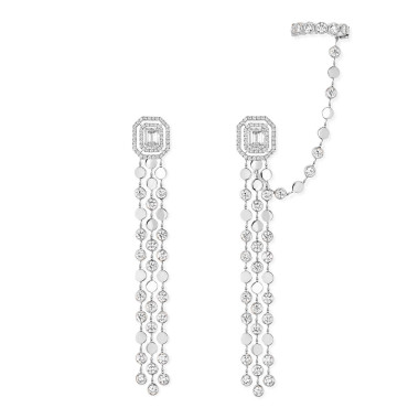         Weißgold, Ohrringe, Messika D-Vibes mehrreihige Ohrringe