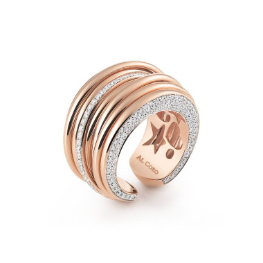 Ringe, Weißgold, Al Coro Mezzaluna Ring