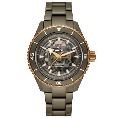 Herrenuhr, Automatik, Rado Captain Cook High-Tech Ceramic Skeleton