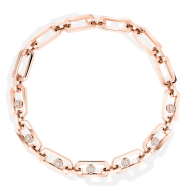 Halsschmuck, Roségold, Messika So Move XL Diamantkette