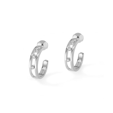         Weißgold, Ohrringe, Messika Move Classique Hoop Ohrringe