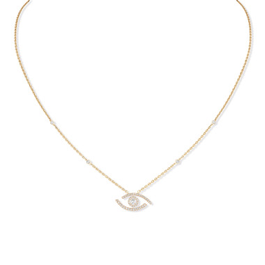 Halsschmuck, Gelbgold, Messika Lucky Eye Halskette