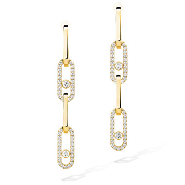 Ohrringe, Gelbgold, Messika Move Link Ohrhänger