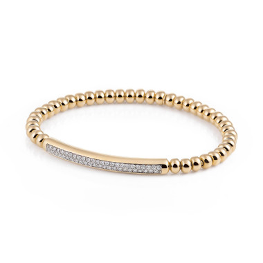 Armschmuck, Gelbgold, Al Coro Stretchy Armband
