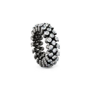         Weißgold, schwarz rhodiniert, Ringe, Serafino Consoli Brevetto Multi-Size Ring