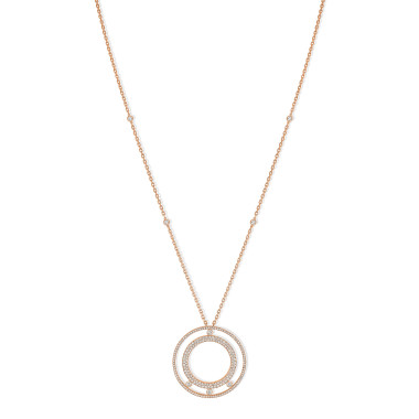 Halsschmuck, Roségold, Messika Lange Move Romane Halskette