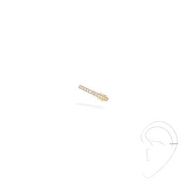 Ohrringe, Gelbgold, Messika Einzelner Gatsby Ohrclip mittleres Ohr