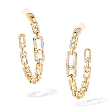Ohrringe, Gelbgold, Messika Move Link Creolen