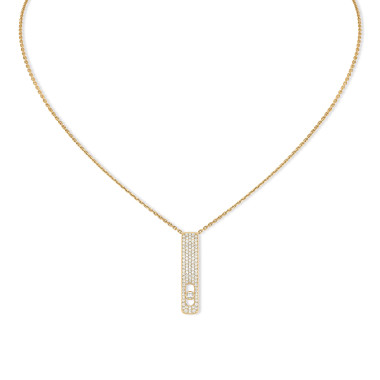 Halsschmuck, Gelbgold, Messika My First Diamond Halskette