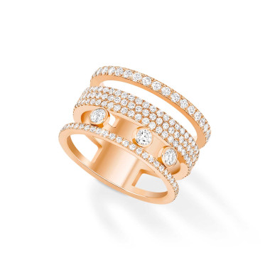 Ringe, Roségold, Messika Move Romane GM Pavée Ring