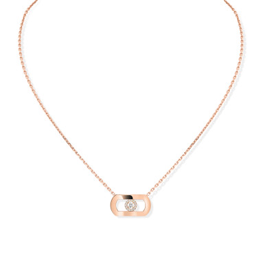 Halsschmuck, Roségold, Messika So Move Diamantkette