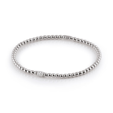 Armschmuck, Weißgold, Al Coro Stretchy Armband