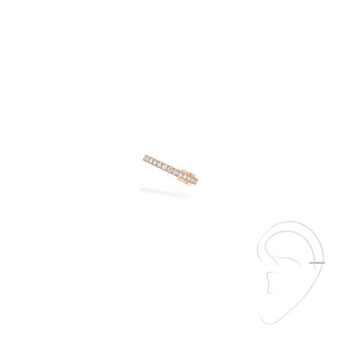 Ohrringe, Roségold, Messika Einzelner Gatsby Ohrclip mittleres Ohr