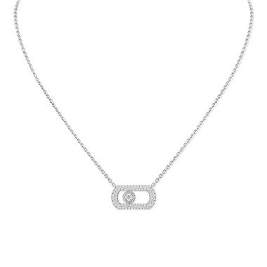 Halsschmuck, Weißgold, Messika So Move Halskette