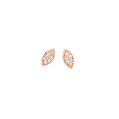         Roségold, Ohrringe, Bron Poppy Petal Ohrschmuck