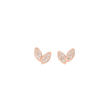         Roségold, Ohrringe, Bron Poppy Petal Ohrschmuck