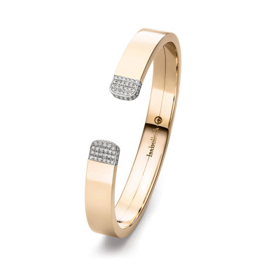 Armschmuck, Roségold, IsabelleFa Armspange "Flix.Flex Rechteckig 9" Pavé