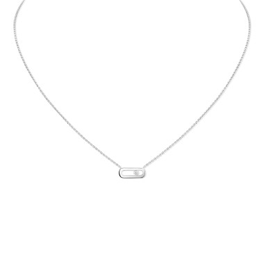 Halsschmuck, Weißgold, Messika Move Uno Halskette