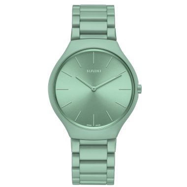 Unisex, Quarzwerk, Rado True Thinline Les Couleurs™ Le CorbusierSlightly Greyed English Green 32041