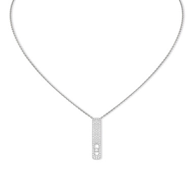 Halsschmuck, Weißgold, Messika My First Diamond Halskette