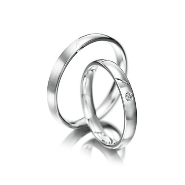 Ringe, Weißgold, Meister Trauringe Classics