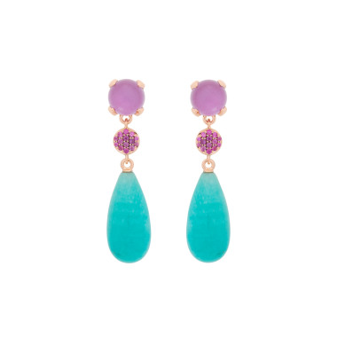 Ohrringe, Roségold, Bron Catch Ohrschmuck
