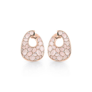 Ohrringe, Roségold, Al Coro Mezzaluna Ohrhänger