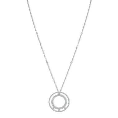 Halsschmuck, Weißgold, Messika Lange Move Romane Halskette