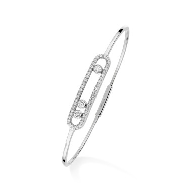         Weißgold, Armschmuck, Messika Move Classique Pavé Thin Armreif