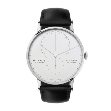 Handaufzug, Damen- und Herrenuhr, NOMOS Glashütte Lambda Weissgold