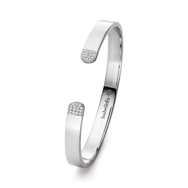 Armschmuck, Weißgold, IsabelleFa Armspange "Flix.Flex Rechteckig 7" Pavé