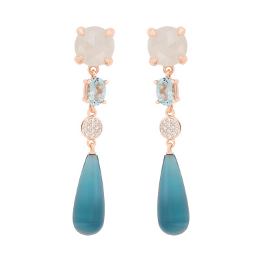        Roségold, Ohrringe, Bron Catch Ohrschmuck