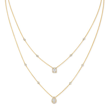 Halsschmuck, Gelbgold, Messika My Twin 2 Rows Collier