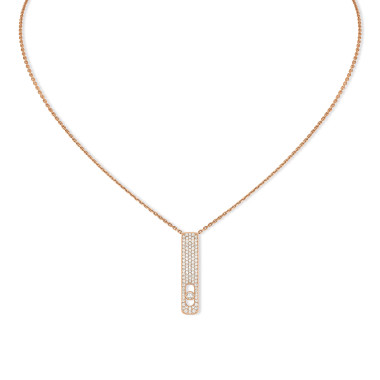 Halsschmuck, Roségold, Messika My First Diamond Halskette