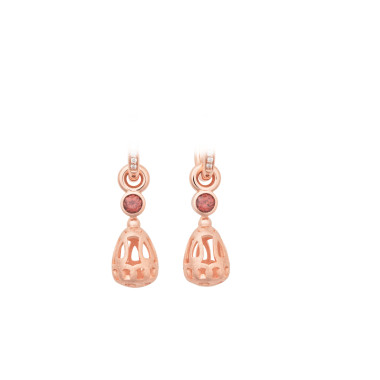 Ohrringe, Roségold, Bron Toujours Ajour Einhänger 