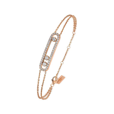 Armschmuck, Roségold, Messika Move Classique Pavé Armband