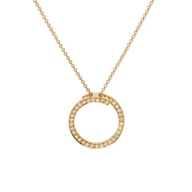 Halsschmuck, Rotgold, Schmuckwerk Saturn Halskette