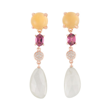         Roségold, Ohrringe, Bron Catch Ohrschmuck