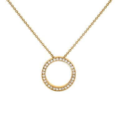 Halsschmuck, Gelbgold, Schmuckwerk Saturn Halskette