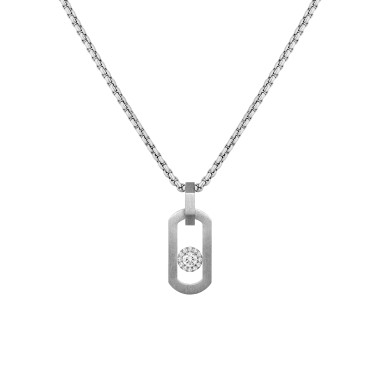 Halsschmuck, Titan, Messika So Move Titan Anhänger mit Halskette