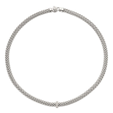 Halsschmuck, Weißgold, FOPE Vendôme Flex'it Collier