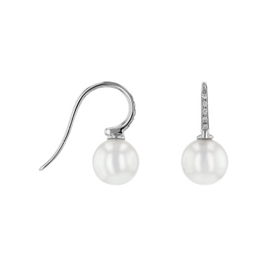 Ohrringe, Weißgold, Hesse Perl-Ohrhänger