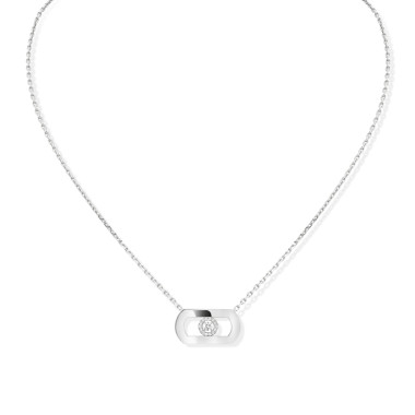 Halsschmuck, Weißgold, Messika So Move Diamantkette
