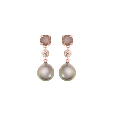 Ohrringe, Roségold, Bron Catch Ohrschmuck