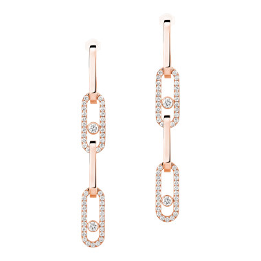         Roségold, Ohrringe, Messika Move Link Ohrhänger