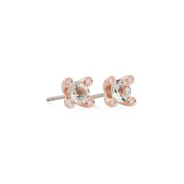 Ohrringe, Roségold, Bron Phlox Ohrstecker